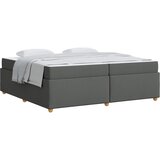  Krevetna konstrukcija Tamno siva 200 x 200 cm tkanina | shoptok.hr