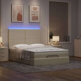  Otomanski krevet s madracem i LED krem 140x190 cm tkanine | Eponuda.ba