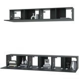  Komplet TV omaric 5-delni črn inženirski les, (20731007) | Shoptok.si