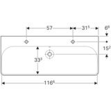 Geberit Umivaonik Smyle Square 500.253.01.1 (120x48)