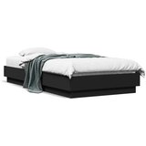  Okvir za krevet crni 90 x 190 cm od konstruiranog drva | Eponuda.ba