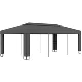 vidaXL Paviljon z dvojno streho 3x6 m antraciten Cene