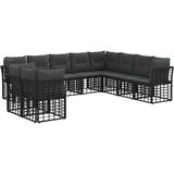  Set vanjskih sofa Crna Poliester | shoptok.hr