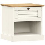 The Living Store Nočna omarica VIGO bela 42x35x42 cm trdna borovina - Nočna Omarica, (21420955) | Shoptok.si