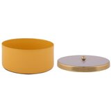 PT LIVING Žuta dekorativna metalna kutija za pohranu ø 16x6 cm Double Funky – | shoptok.hr