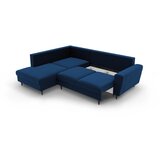 Cosmopolitan Design Plava baršunasti sklopiva/s prostorom za odlaganje kutna garnitura (s lijevim kutom/u obliku slova L) Kyoto – | shoptok.hr