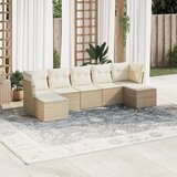 vidaXL 7-dijelni set vrtnih sofa od poliratana s jastucima bež | shoptok.hr