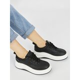 Shelvt Women's black sneakers with a thick sole | Eponuda.ba