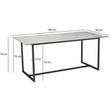 MID.YOU Jedilna Miza Marble, Keramika, 180x90cm | Shoptok.si