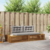  Set vanjskih sofa Prirodna i svijetlo siva 203,5 x 83 x 73 cm | shoptok.hr