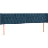 Maison Chic Posteljno vzglavje - Vzglavna omarica 2 kosa temno modro 100x7x78/88 cm žamet, (22077314) Cene