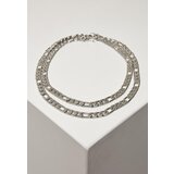 Urban Classics Accessoires Silver Figaro Layering Necklace | Shoptok.si