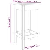  Barske stolice 2 kom crne 40 x 40 x 78 cm od masivne borovine | shoptok.hr