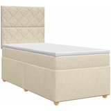  Boxspring krevet s madracem Krem 100 x 200 cm Tkanina | shoptok.hr