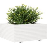  Vrtna sadilica bijela 110x110x49,5 cm od masivne borovine | shoptok.hr