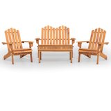  4-dijelna vrtna garnitura Adirondack od masivnog drva bagrema | shoptok.hr
