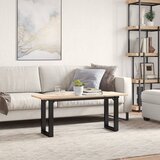  Stolić za kavu O-oblika 110x40x45cm borovina i čelik | shoptok.hr