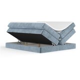 Maison de Rêve Modra boxspring postelja s prostorom za shranjevanje/brez vzglavja 200x200 cm Juniper – | Shoptok.si