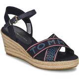 Tommy Hilfiger Sandali & Odprti čevlji Tommy Webbing Low Wedge Sandal Modra | Shoptok.si