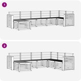  Set vanjskih sofa 7 kom. Prirodna 310 x 132,5 x 73 cm | shoptok.hr