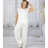 Pri Women's tracksuit t-shirt with cushioned wide pants in butter fabric MAVA Cijene