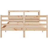  Okvir za krevet s uzglavljem 150 x 200 cm borovina | shoptok.hr