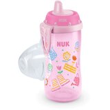 Nuk flašica sa tvrdim siskom roze, 12m+ | ePonuda.com