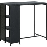Barska barski stol sa stalkom za pohranu crni 120x60x110 cm poliratan Cijene