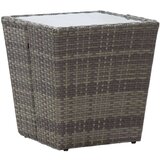 3-dijelni vrtni bistro set od poliratana i stakla sivi | shoptok.hr