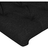  Uzglavlje crno 203 x 16 x 118/128 cm od tkanine | shoptok.hr