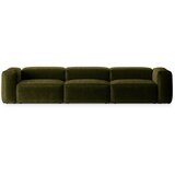 Cosmopolitan Design Zelena sedežna garnitura iz rebrastega žameta 364 cm Bergano – | Shoptok.si