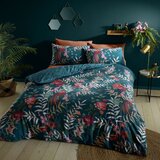 Catherine Lansfield Temno zelena posteljnina za zakonsko posteljo/podaljšana 230x220 cm Tropical Floral Birds – | Shoptok.si