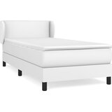  s oprugama i madracem bijeli 100x200 cm od umjetne kože | shoptok.hr