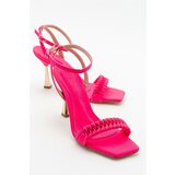 LuviShoes Minna Women's Fuchsia Heeled Shoes Cene