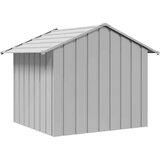vidaXL Kućica za pse s krovom 131x101x102 cm pocinčani čelik | shoptok.hr