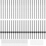  Stup za ogradu 22 pcs Siva 160 cm Čelik | shoptok.hr