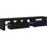TV ormar 2 pcs Crni hrast 200 x 36,5 x 40 cm Konstruirano drvo | shoptok.hr