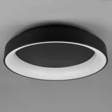 LED okrogla stropna svetilka Girona (48 W, Ø x V: 60 x 12 cm, Črna, Hladno bela)