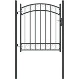 vidaXL Ograjna vrata Siva 125 x 100 cm Jeklo s prašnim premazom | Shoptok.si