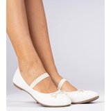 Gemre White women's ballet flats with a bow Leronis | shoptok.hr