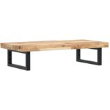  Zidna polica za umivaonik od čelika i masivnog bagremovog drva Smeđa 100 x 40 x 4 cm | shoptok.hr