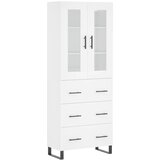 Maison Chic Visoka omara - Komoda - Predalnik bela 69,5x34x180 cm inženirski les, (21719100) | Shoptok.si