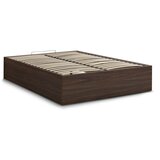 Bobochic Paris Tamno smeđi bračni krevet od iverice u dekoru breze s prostorom za odlaganje/bez uzglavlja s podnicom 180x200 cm Mara – | shoptok.hr