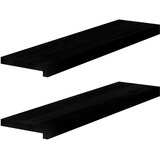  Prozorske klupice 2 kom tamnosmeđe 80x20x2 cm masivne hrast | shoptok.hr