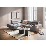 Welnova SEDEŽNA GARNITURA, rebrasti žamet siva | Shoptok.si