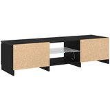 TV ormarić s LED svjetlima crni hrast 140x40x35 5 cm konstruirano drvo | shoptok.hr