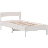  The Living Store Posteljni okvir brez vzmetnice bel 90x200 cm trdna borovina - Posteljni Okvir, (21528247) | Shoptok.si