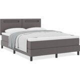 Box Okvir postelje z vzmetnico Siva 140 x 200 cm Umetna koža, (5000022692) | Shoptok.si