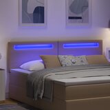  LED glava kreveta Boja cappuccina 180 cm Lažna koža | shoptok.hr