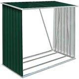  Vrtna ostava za drva od pocinčanog čelika 163x83x154 cm zelena | Eponuda.com